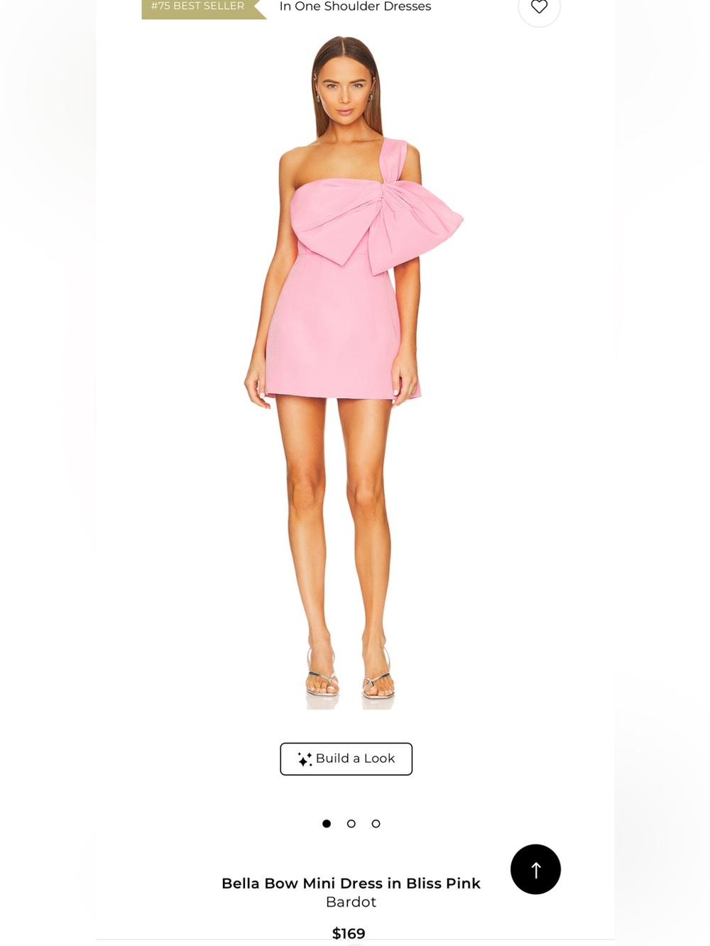 Bella Bow Mini Dress in Bliss Pink